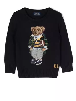 Ralph Lauren джемпер Polo Bear вязки интарсия, синий