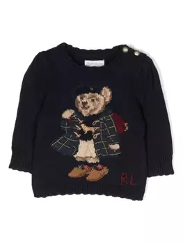 Ralph Lauren джемпер Polo Bear вязки интарсия, синий