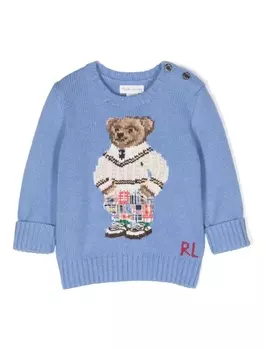 Ralph Lauren джемпер Polo Bear вязки интарсия, синий