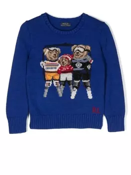 Ralph Lauren джемпер Polo Bear вязки интарсия, синий