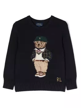 Ralph Lauren джемпер Polo Bear вязки интарсия, синий