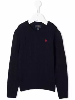 Ralph Lauren джемпер Polo Pony фактурной вязки, синий