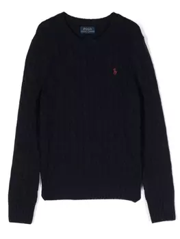 Ralph Lauren джемпер Polo Pony фактурной вязки, синий
