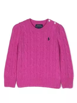Ralph Lauren джемпер Polo Pony фактурной вязки, розовый