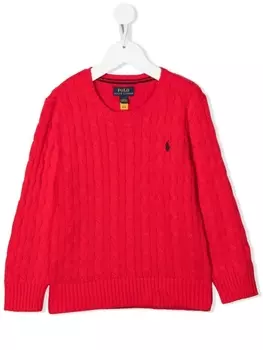 Ralph Lauren джемпер Polo Pony фактурной вязки, красный
