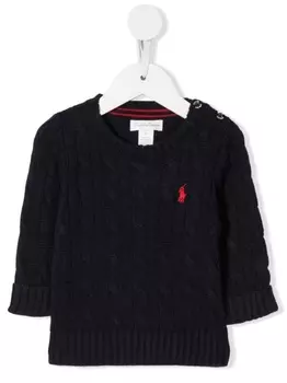 Ralph Lauren джемпер Polo Pony фактурной вязки, синий