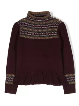 Ralph Lauren джемпер с высоким воротником и орнаментом, красный