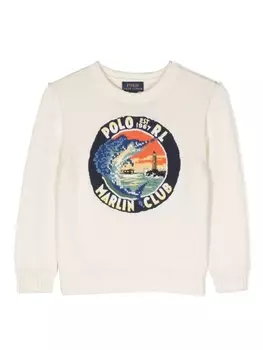 Ralph Lauren джемпер с высоким воротником и вышитым логотипом, нейтральный цвет
