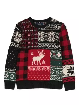 Ralph Lauren джемпер в технике пэчворк, синий