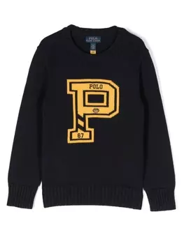 Ralph Lauren джемпер вязки интарсия, синий