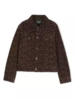 Ralph Lauren джинсовая куртка с цветочным принтом, коричневый