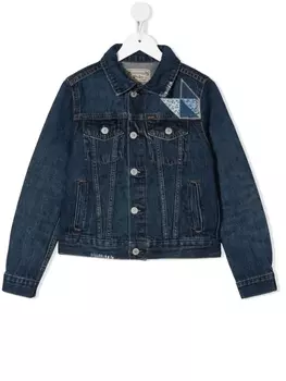 Ralph Lauren джинсовая куртка в технике пэчворк, синий
