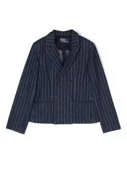 Ralph Lauren джинсовый пиджак в тонкую полоску, синий