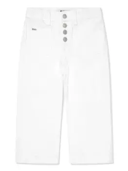Ralph Lauren джинсы с нашивкой-логотипом, белый