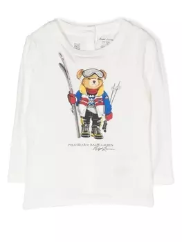 Ralph Lauren футболка Polo Bear с длинными рукавами, белый