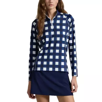 Ralph Lauren Футболка-поло женская, синяя, белая, многоцветная