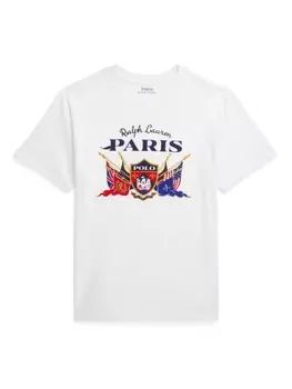 Ralph Lauren футболка с графичным принтом, белый