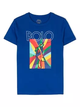 Ralph Lauren футболка с графичным принтом, синий