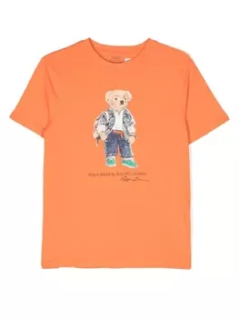 Ralph Lauren футболка с логотипом Polo, оранжевый