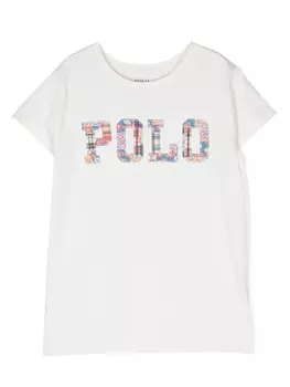 Ralph Lauren футболка с нашивкой-логотипом, белый