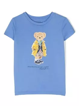 Ralph Lauren футболка с принтом Polo Bear, синий