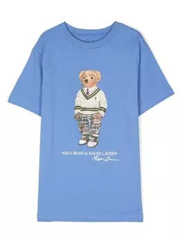 Ralph Lauren футболка с принтом Polo Bear, синий