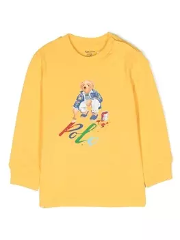 Ralph Lauren футболка с принтом Polo Bear, желтый