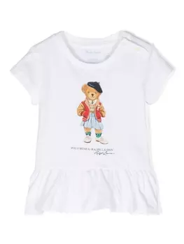 Ralph Lauren футболка с принтом Polo Bear, белый