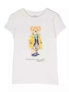 Ralph Lauren футболка с принтом Polo Bear, белый