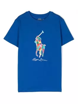 Ralph Lauren футболка с принтом Polo Pony, синий