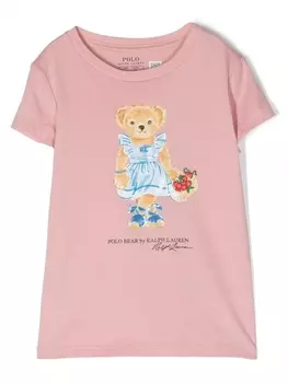 Ralph Lauren футболка с принтом, розовый