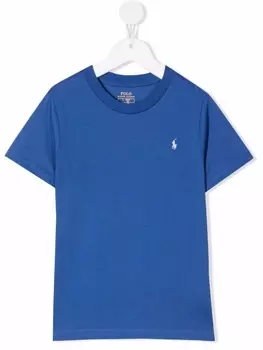 Ralph Lauren футболка с вышитым логотипом, синий