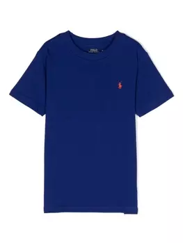 Ralph Lauren футболка с вышитым логотипом, синий