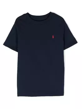 Ralph Lauren футболка с вышитым логотипом, синий