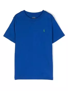 Ralph Lauren футболка с вышитым логотипом, синий
