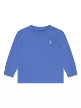 Ralph Lauren футболка с вышитым логотипом, синий