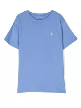 Ralph Lauren футболка с вышитым логотипом, синий