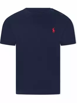 Ralph Lauren футболка с вышитым логотипом, синий