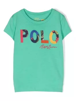 Ralph Lauren футболка с вышитым логотипом, зеленый