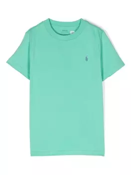 Ralph Lauren футболка с вышитым логотипом, зеленый