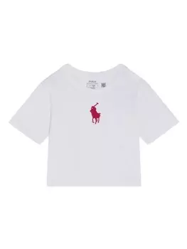 Ralph Lauren футболка с вышивкой Polo Pony, белый