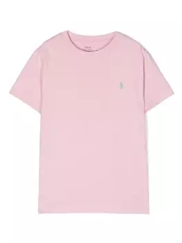 Ralph Lauren футболка с вышивкой Polo Pony, розовый