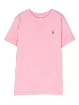 Ralph Lauren футболка с вышивкой Polo Pony, розовый