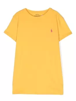 Ralph Lauren футболка с вышивкой Polo Pony, желтый