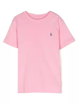 Ralph Lauren футболка с вышивкой Polo Pony, розовый