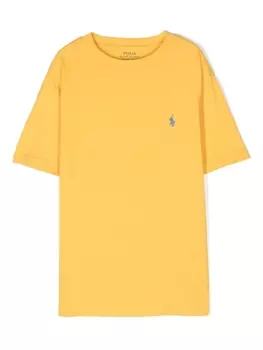 Ralph Lauren футболка с вышивкой Polo Pony, желтый