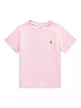 Ralph Lauren футболка с вышивкой Polo Pony, розовый