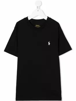 Ralph Lauren футболка с вышивкой Polo Pony, черный