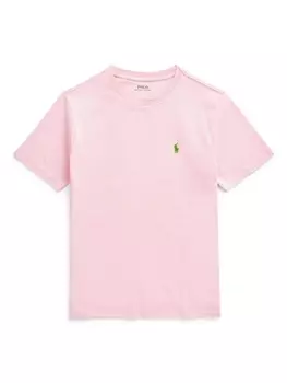 Ralph Lauren футболка с вышивкой Polo Pony, розовый