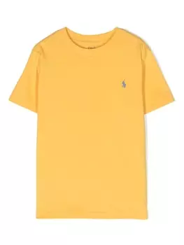 Ralph Lauren футболка с вышивкой Polo Pony, желтый